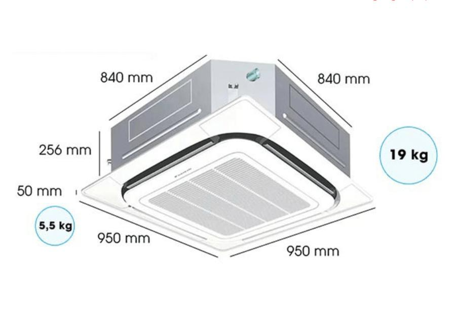 Điều hòa multi Daikin đa hướng thổi 15.000BTU tiêu chuẩn Inverter