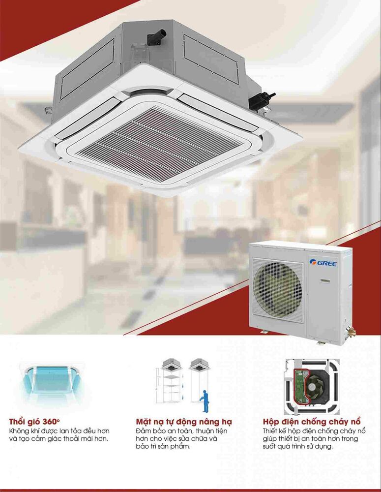 Điều hòa multi Gree - Lắp đặt điều hòa âm trần tại quận Đống Đa Hà Nội